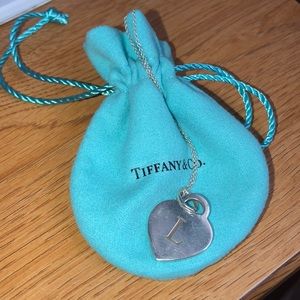 Tiffany “L” Heart Necklace